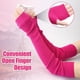 thumbnail image 4 of Calentadores de brazos sin dedos para mujer, guantes elásticos de invierno, guantes acrílicos de 50 cm de largo., 4 of 6