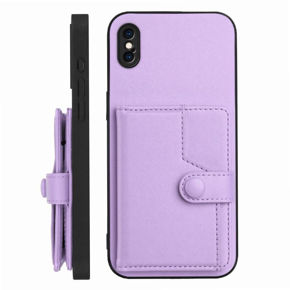 Foxdock Funda Para Iphone Xs Max Con Bloqueo Rfid - Diseño Elegante Con Cierre De Botón