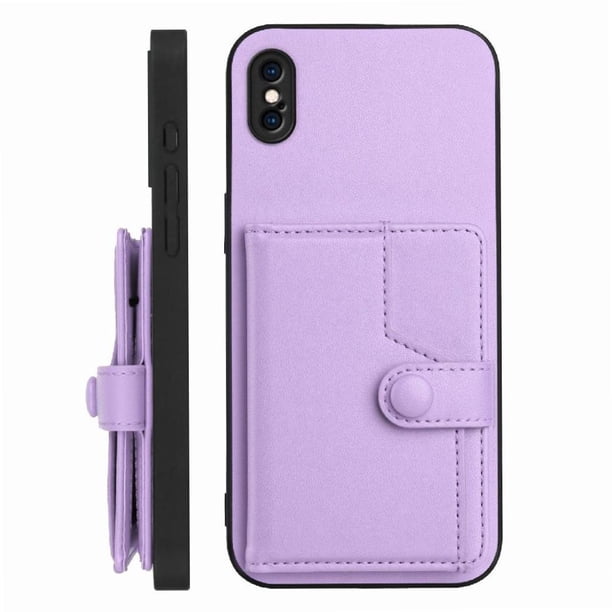 FOXDOCK Funda para iPhone XS Max con Bloqueo RFID - Diseño Elegante con Cierre de Botón