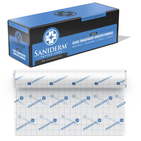 Vendaje para después del tatuaje Saniderm Original, rollo grande