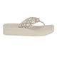 thumbnail image 5 of Chanclas Calvin Klein Meena para mujer con logotipo marfil/plateado 152, 5 of 6