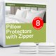 thumbnail image 1 of Protectores de Almohada Niagara Sleep Solution Estándar Paquete de 8, 1 of 8