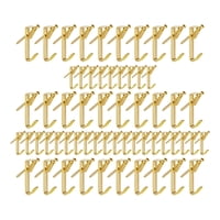 Magideal - Juego De 120 Ganchos Para Colgar Cuadros, Ganchos Para Cuadros Estilo Tacón Alto Dorados, Ganchos Para Colgar Cuadros Para Espejos, Paredes De Tela