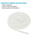 thumbnail image 4 of Uxcell 1/4"x 86" Junta de Estufa de Madera, Cuerda de Sellado de Resistencia a Alta Temperatura de Fibra de Vidrio Redonda, Reemplazo, Blanco, 4 of 6