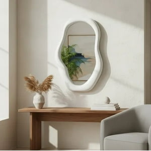 Decostilo - Espejo Decorativo Blanco 40Cm