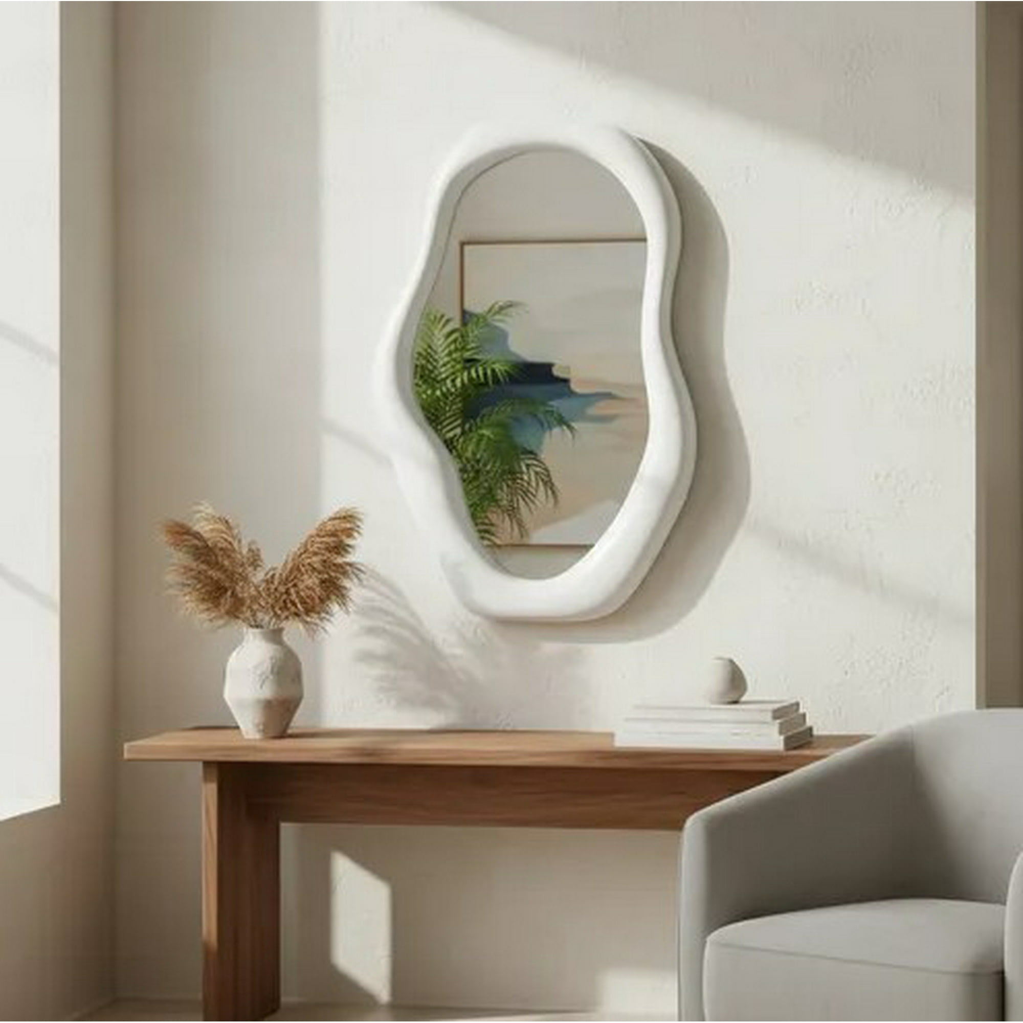 Decostilo - Espejo Decorativo Blanco 40cm