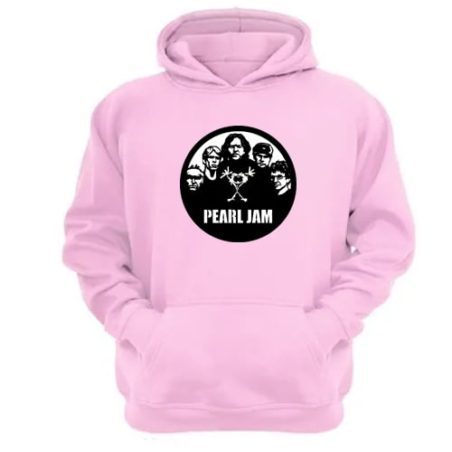 Polerón Canguro Pearl Jam Rosa Talla L Unisex