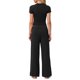 thumbnail image 3 of INSPIRE CHIC Conjuntos de Pijama para Mujer, Top de Manga Corta de Punto, Pantalones Largos con Volantes y Pierna Ancha, Chándal de 2 Piezas, Conjuntos de Pj para Estar en Casa, Talla S, Negro, 3 of 6