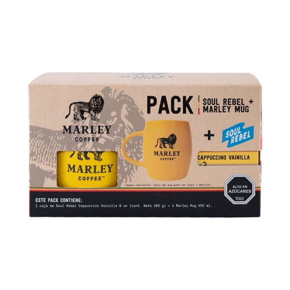 Pack Marley Mug Amarillo + Soul Rebel Capuccino Vainilla