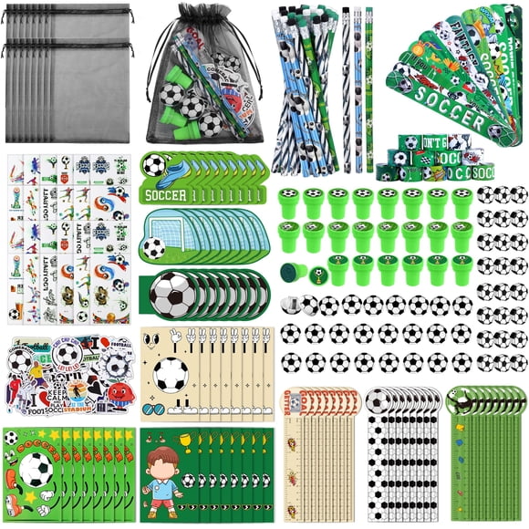 Set de obsequios para fiestas Aneco Soccer, 340 piezas, con minilápices para tarjetas