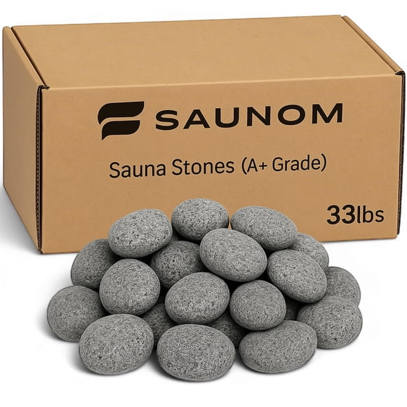 Piedras para sauna SAUNOM 15 kg de vulcanita natural resistentes a las grietas