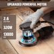 thumbnail image 2 of Lijadora Orbital Aleatoria WOODSTARTER de 5 Pulgadas, 2.6Amp 320W Velocidad Variable (8000–13000RPM) para Madera y Metal, Baja Vibración, Aspas de Aluminio, 15 Lijas, Bolsa para Polvo Incluida, 2 of 7