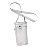 Magideal - Funda Deportiva Para Botella De Agua, Funda Para Teléfono Móvil, Nailon Con Correa, Funda Protectora, Funda Para Taza De Malla Con Correa Para Viajar, Gris