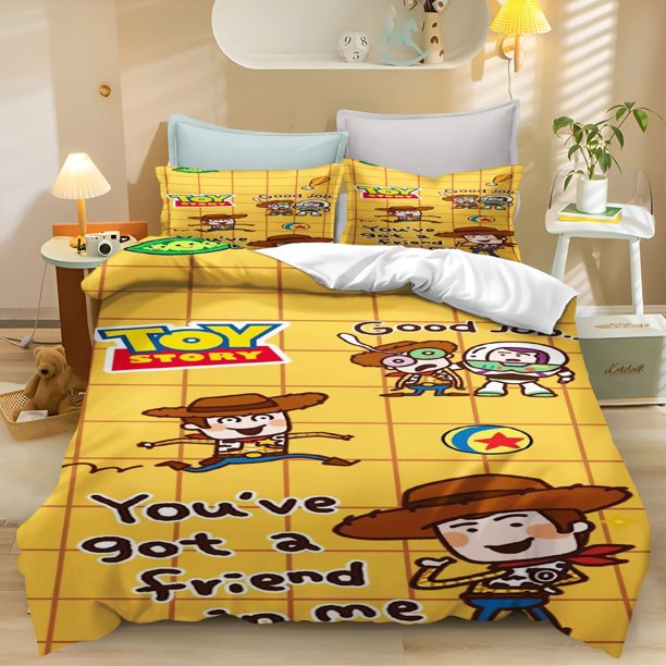 Toy Story Cartoon Print Duvet Cover, Pillowcase, Cute Duvet Cover, Adult Children's Bedding Set, Home Fashion, Boys, Girl Bed Sheets