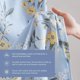 thumbnail image 3 of Cortina de Ducha Martha Stewart 183 cm Azul Floral, 3 of 7