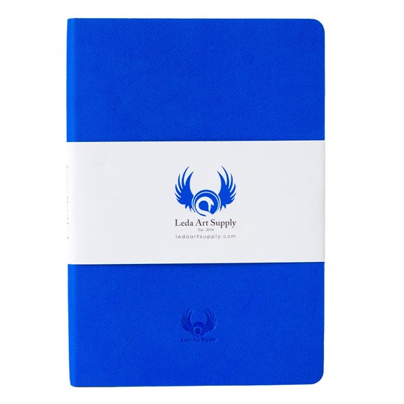 Cuaderno de bocetos Leda Art Supply A5 160 págs Azul de apertura plana