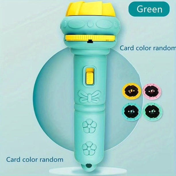 32 Patterns 4 Cards/a Flashlight Children's Flashlight Glow Before Bedtime Toys Early Education Cognition Dinosaur Animal Marine Multi-digital Fruit Multiple Patterns Projection Flashlight Puzzle Toy