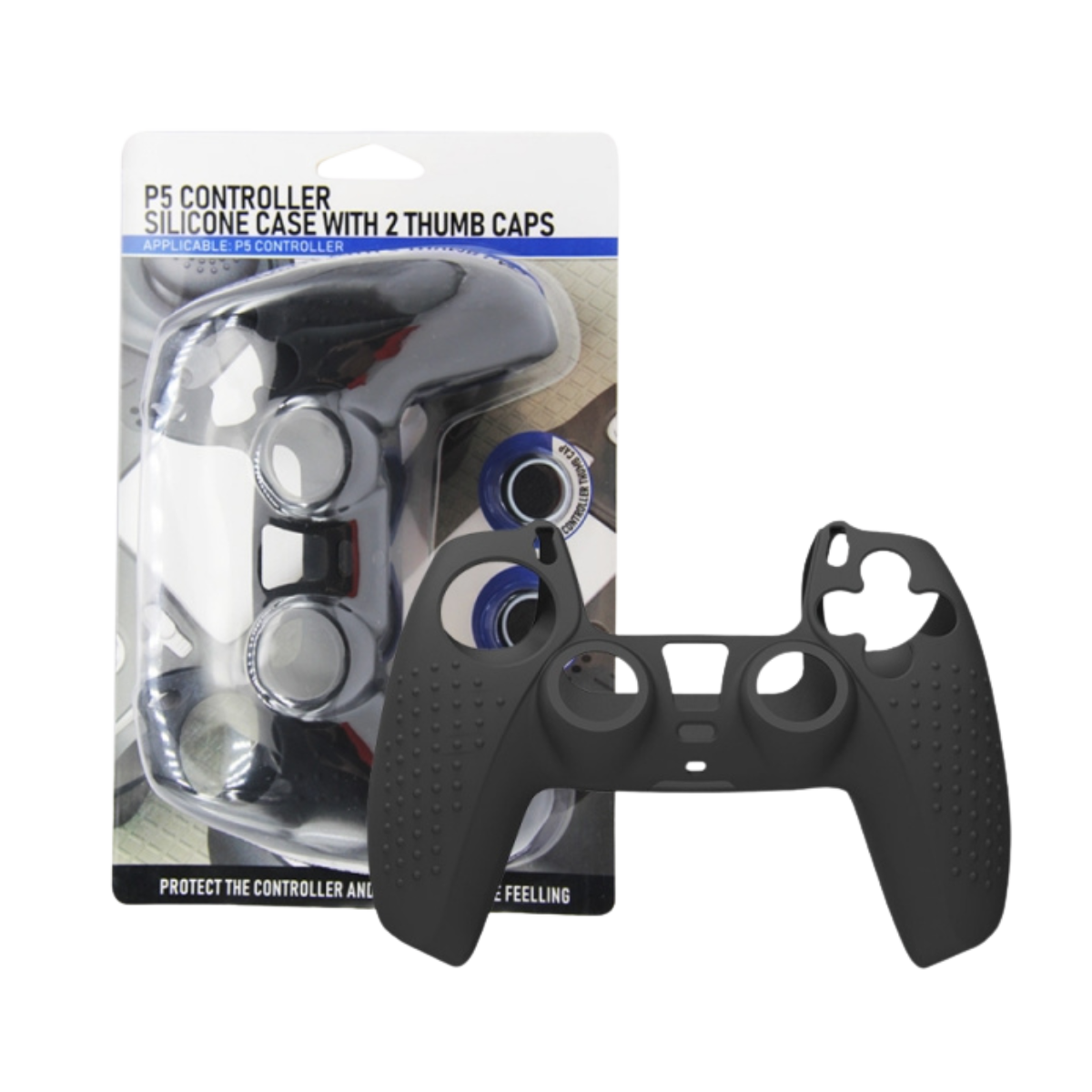 Genérica - Funda Protectora Silicona Mando Dualsense Ps5 Color Negro