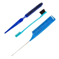Magideal - 3X Peine Para Pelo Con Estilo, Juego De Cepillos Para Burlarse, Peine De Separación, Cepillo Para El Pelo Con Cerdas, Juego De Cepillos Pulidos Para A Azul