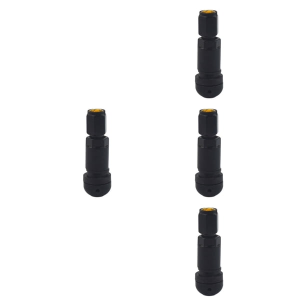 4 Piezas De Tapas De Válvula De Neumático Atornilladas, Accesorios Para Automóviles, Evitan Reventones De Neumáticos, Color Negro