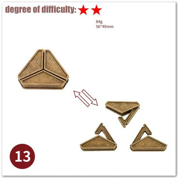Classic IQ Metal Brain Teaser Magic Baffling Puzzles Game Toys For Children Adults Funny Gifts