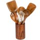 thumbnail image 1 of Set de Utensilios de Cocina TEZZ de Madera 7 piezas con Soporte, 1 of 8