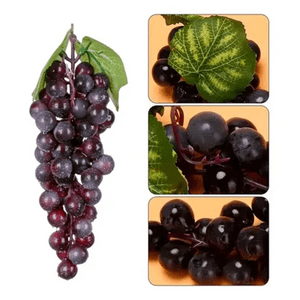 Genérico - Uvas Artificiales 60 Uds Fruta Sintética Púrpura