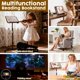 thumbnail image 4 of Soporte 2‑en‑1 Ghegicu 42‑130 cm de nogal con ruedas, 4 of 9