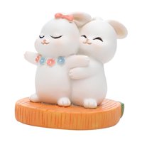 Magideal - Parejas De Conejitos, Adornos De Conejos, Estatua De Conejitos, Regalos De Boda, Decoración De Mesa, Lindas Figuras De Conejos, Escultura De Animales , Estilo B