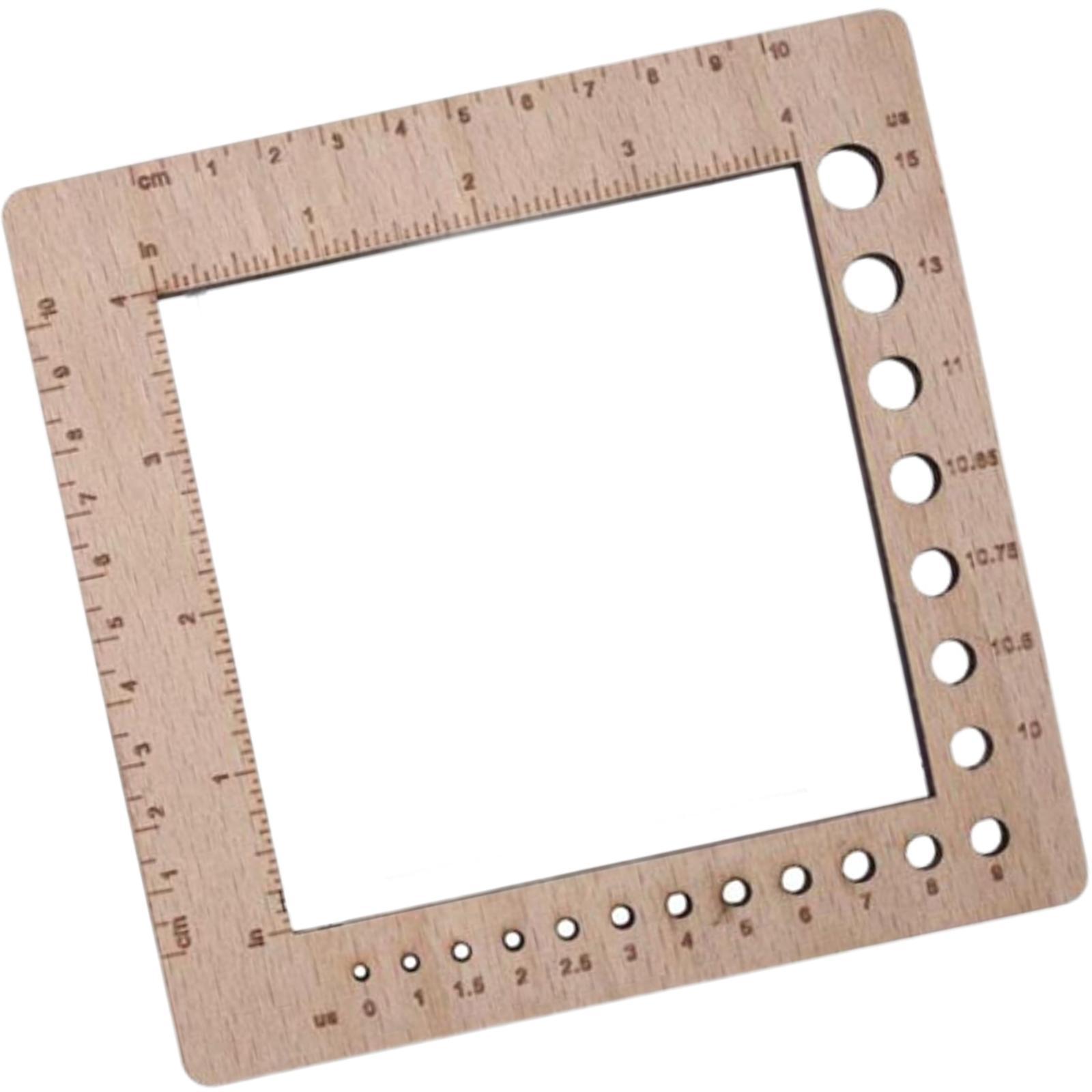 Bothyi - Regla De Calibre Para Tejer, Marco De Conteo Cuadrado Multiusos Compacto, Regla Para Adultos