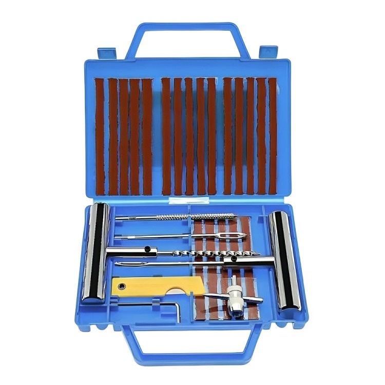 Genérico - Kit 27 Piezas Reparación Pinchazos Neumático Emergencia Auto