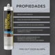 thumbnail image 3 of Silicona Estructural Negra Sellador Fachadas Junturas 280ml, 3 of 7