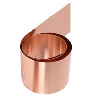 Magideal - Rollo De Lámina De Cobre, Rollo De Lámina Metálica, 1 M, Multifuncional, Fácil De Doblar, Lámina Fina Profesional De Cobre Puro Para Electricidad 02 Mm