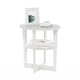 thumbnail image 1 of Mesa auxiliar Furinno Jaya redonda de 2 niveles con tablero ovalado, blanca, 1 of 6