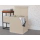 thumbnail image 5 of Cesta de ropa sencilla para el hogar doble con tapa, color beige, 5 of 7