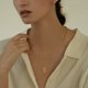 thumbnail image 4 of Collar TONTMY STUDIOS chapado en oro de 14 quilates para mujer con la letra M, 4 of 7