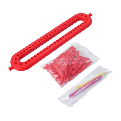 Magideal - Telar De Tejer, Máquina De Ganchillo, Juego De Máquinas Herramienta De Bricolaje, Herramientas De Tejer, Herramientas De Costura Para Amantes Del Teje Rojo