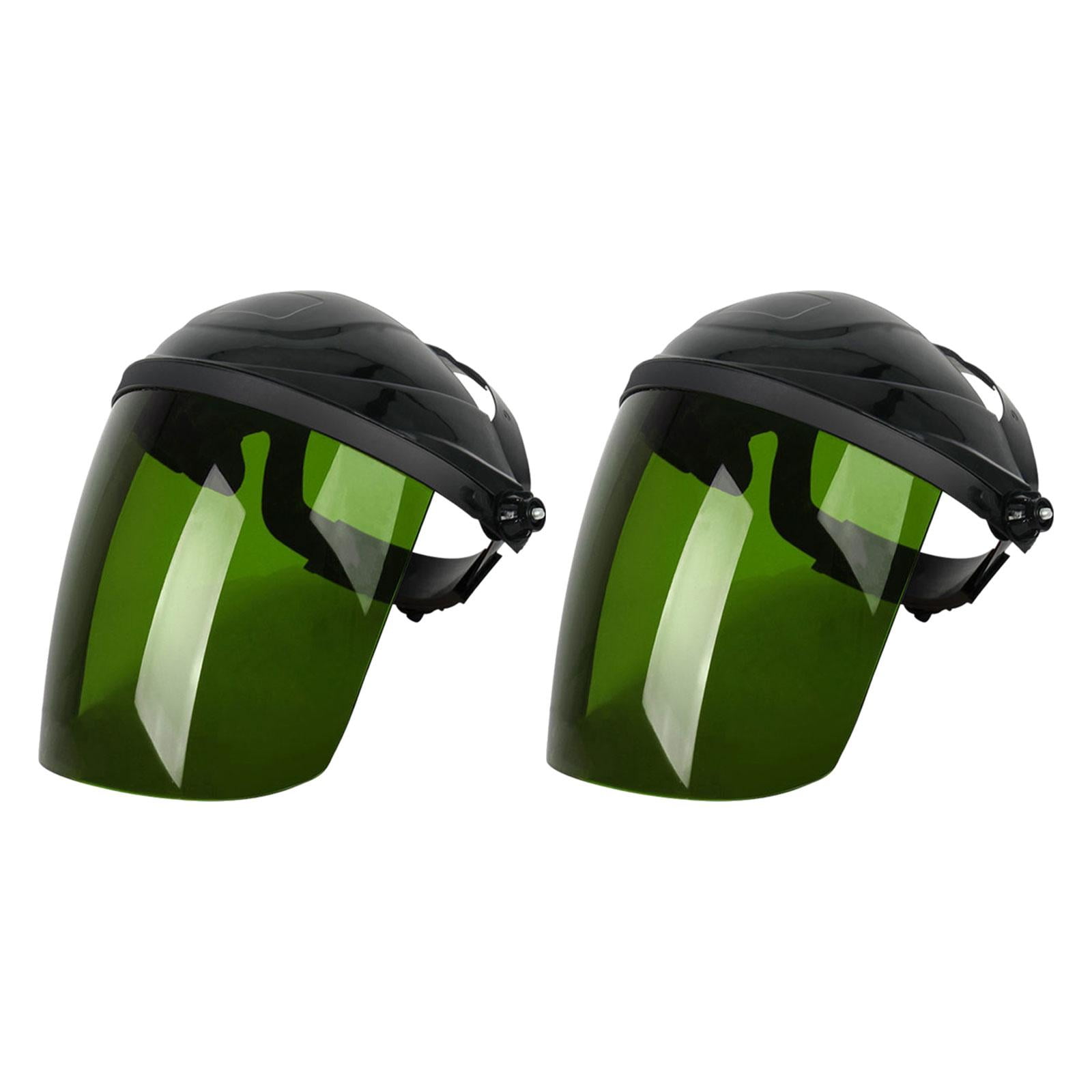 Magideal - Protector De Máscara Facial De Soldadura De 2 Piezas, Máscara Facial De Soldadura Transparente Ajustable Ligera Para Protección En El Lugar De Trabajo Verde