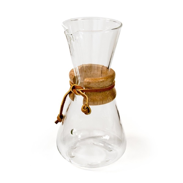 Impoplanet - Cafetera De Vidrio Chemex 3 Tazas Mango Madera 400 Ml