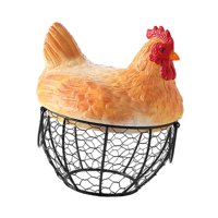 Magideal - Cesta Para Huevos De Gallina, Contenedor De Almacenamiento De Huevos, Alambre Rústico Para Recolección De Huevos Frescos, Cesta De Almacenamiento Para
