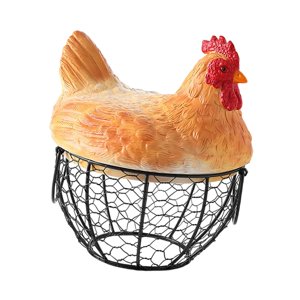 Magideal - Cesta Para Huevos De Gallina, Contenedor De Almacenamiento De Huevos, Alambre Rústico Para Recolección De Huevos Frescos, Cesta De Almacenamiento Para