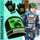 thumbnail image 5 of Set de invierno Minecraft para niños de 6 a 14 años con gorro, bufanda y guantes, 5 of 6