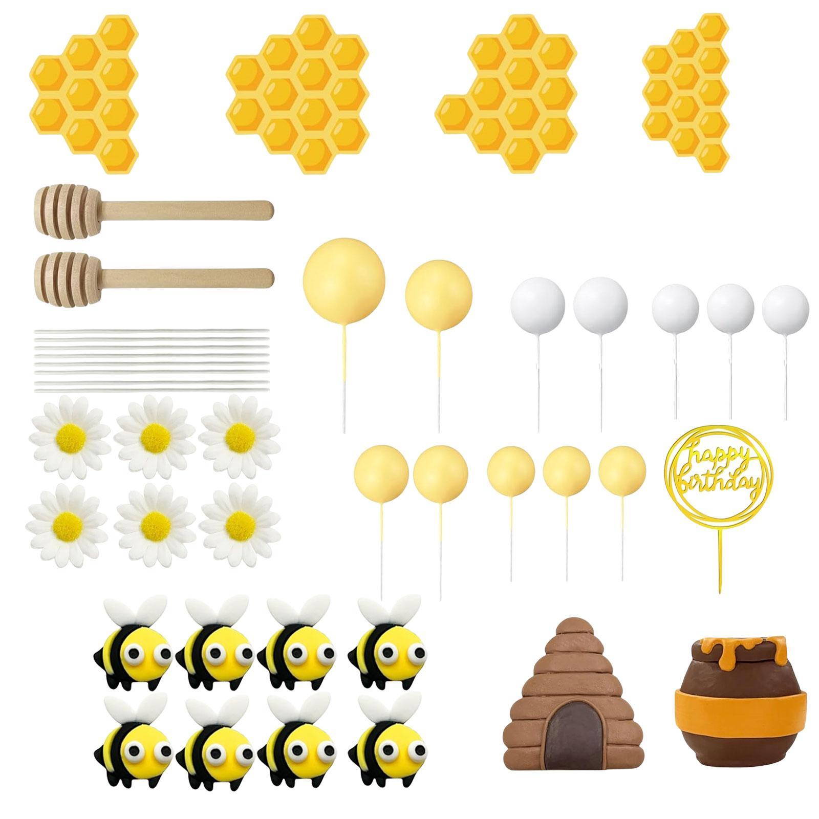 Bothyi - 35 Adornos Para Tartas De Abeja Para Fiestas De Revelación De Género, Decoración Para El Primer Día