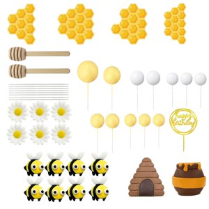 Bothyi - 35 Adornos Para Tartas De Abeja Para Fiestas De Revelación De Género, Decoración Para El Primer Día