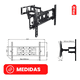 thumbnail image 3 of Soporte Tv Brazo Doble 180 Grados 45-80 Pulgadas Extendible Color Negro, 3 of 8
