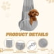 thumbnail image 3 of Uxcell Transportador de Perro en Bandolera para Perros y Gatos Pequeños de Hasta 16.5 Libras, Malla Transpirable con Bolsillo, Bolsa de Hombro Cruzada para Mascotas, (Gris, 1 Unidad), 3 of 6