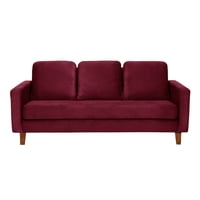 Latam Home - Sofa Venecia 3C Tela Velvet Burdeo