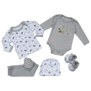 Pumucki - Ajuar Ropa Interior Gris Talla 0-6M