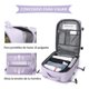 thumbnail image 3 of Mochila Viaje Avión Cabina Expandible Impermeable Usb 40l Violeta Claro, 3 of 3