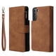 thumbnail image 1 of For Samsung Galaxy S23 S22 Plus Note 20 Ultra 5G Wallet Case For Women Men, PU Leather Magnetic Flip Lanyard Strap Wristlet Zipper Card Holder Phone Cases, 1 of 3